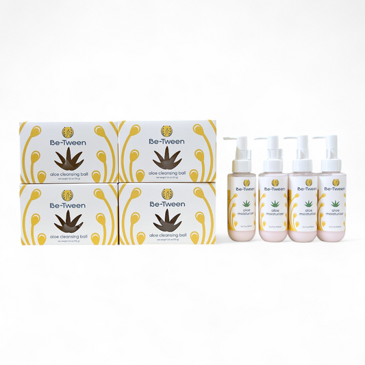 Daily 2-Step Bundle: 4 Aloe Cleansing Balls + 4 Moisturizers for $79 (45% Off in Savings)
